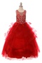 Girls Multi Color Jewel Bodice Ocean Waves Skirt Junior Bridesmaid Dress 2-20 - SophiasStyle.com